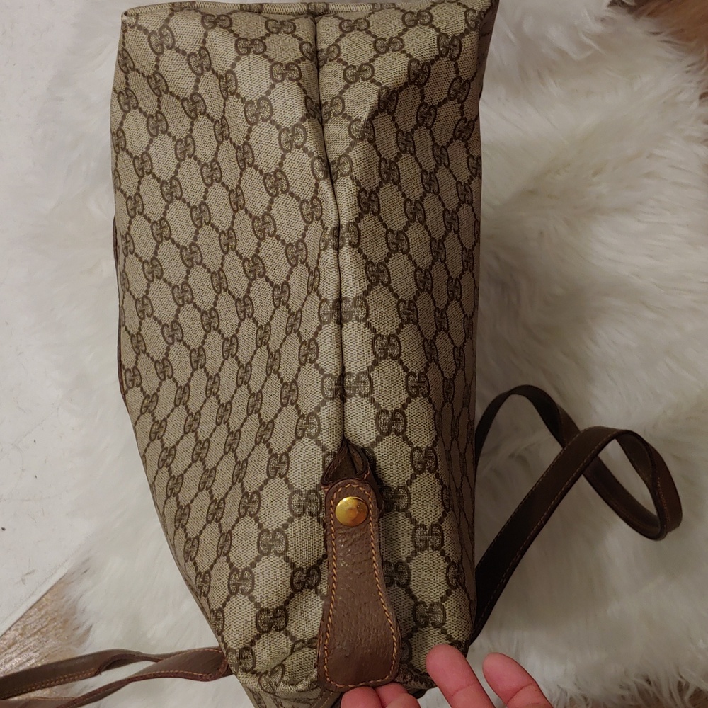 Authentic Vintage Gucci GG Monogram Supreme Duffel Carry on Weekender Travel Bag - Picture 4 of 10